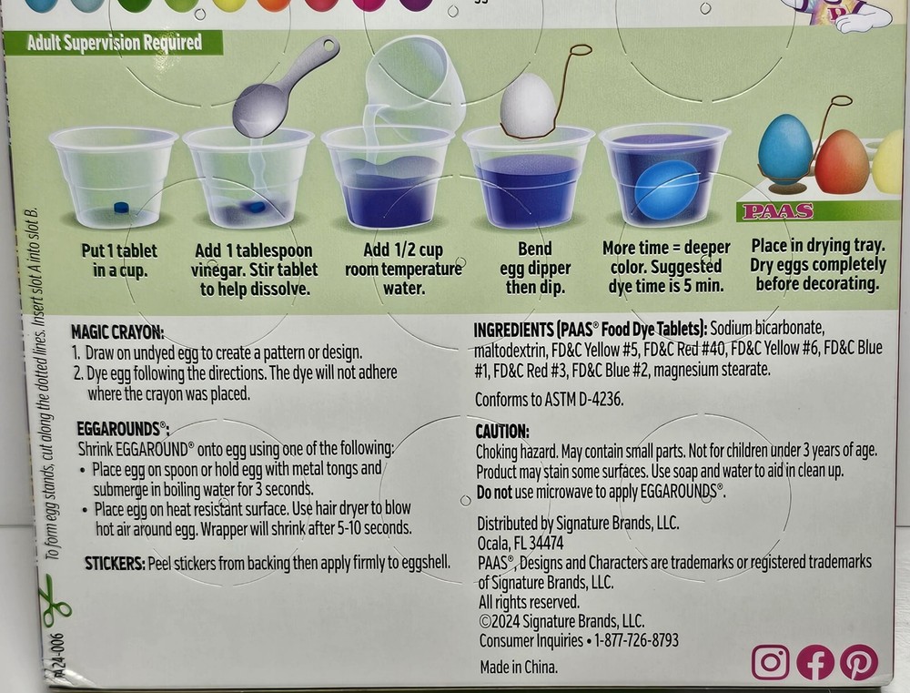 PAAS Easter Egg Coloring and Decorating Kit - 4 Boxes