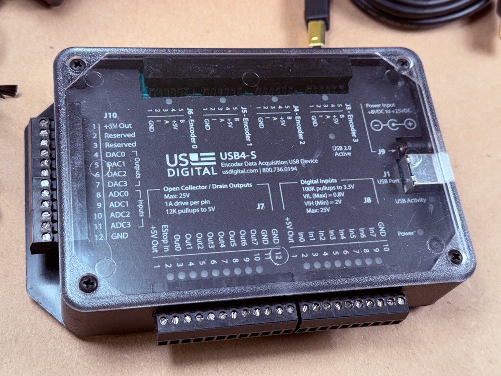 US Digital USB4-S Encoder Data Acquisition Device with Power & USB Cable