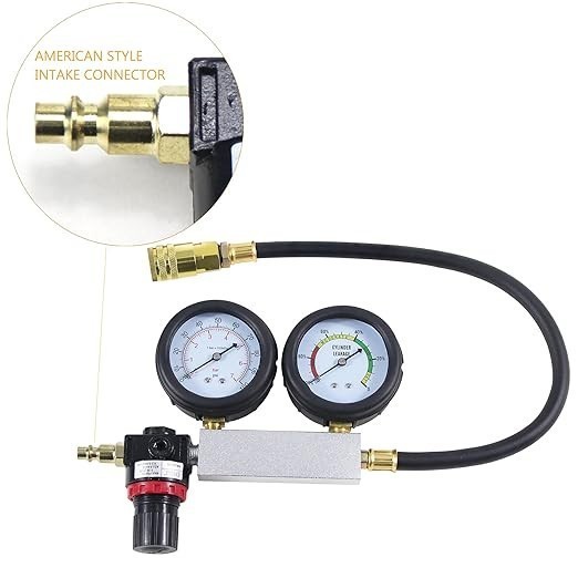 Multi-Function Cylinder Leak Down Tester Gasoline Engine Compression Gauge Test