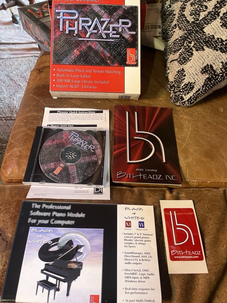 BitHeadz Phrazer Loop Vintage Audio MIDI Software Mac PC COMPLETE 2001 Acid