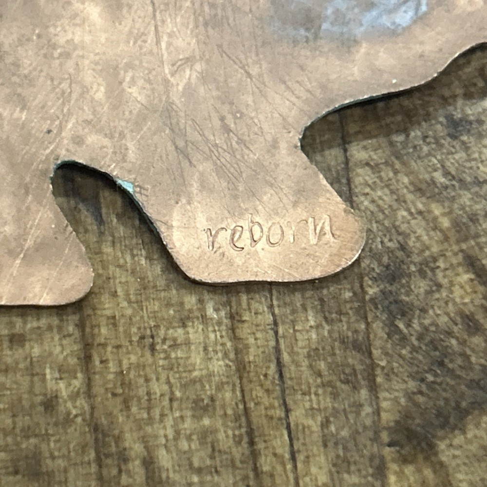 Reborn Copper Bear Cub Cut Out Silhouette Keychain