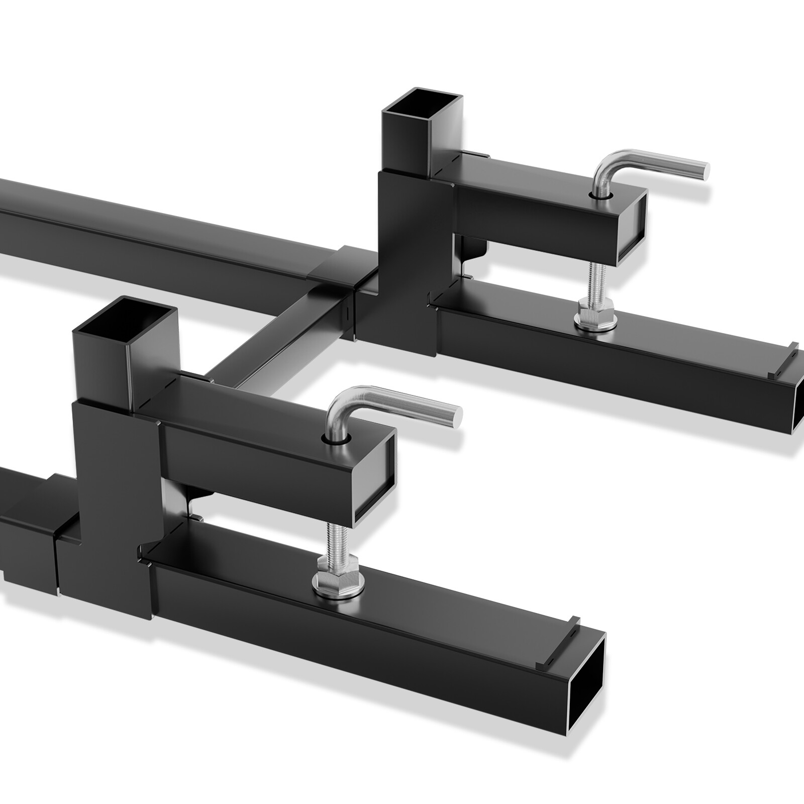 60" Clamp on Pallet Forks 4500lbs for Loader Bucket Tractor with Adjustable Bar