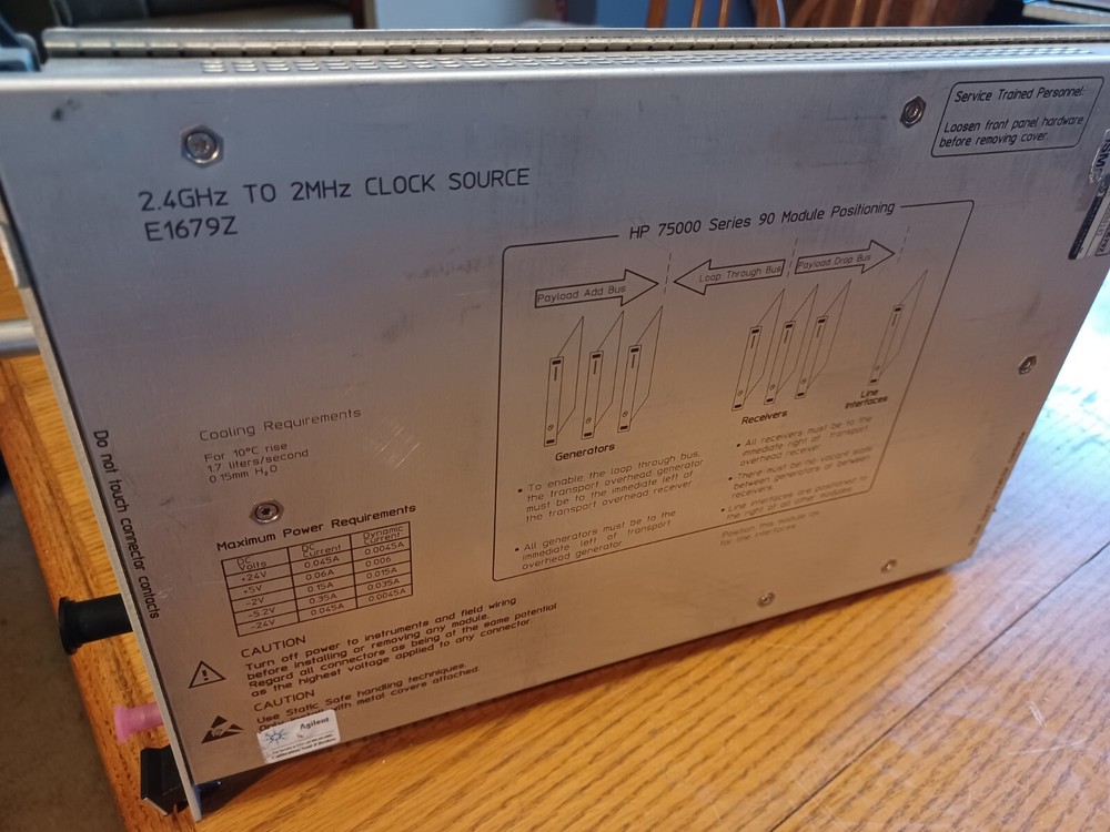 HP Agilent/Keysight E1679Z 2.4 GHz-2MHz Clock Source VXI Plug-In Module Unit