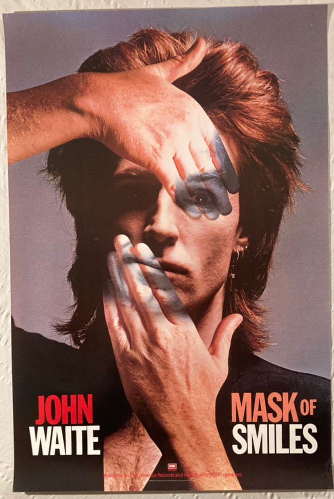 John Waite 1985 Promo Poster Mask Of Smiles The Babys
