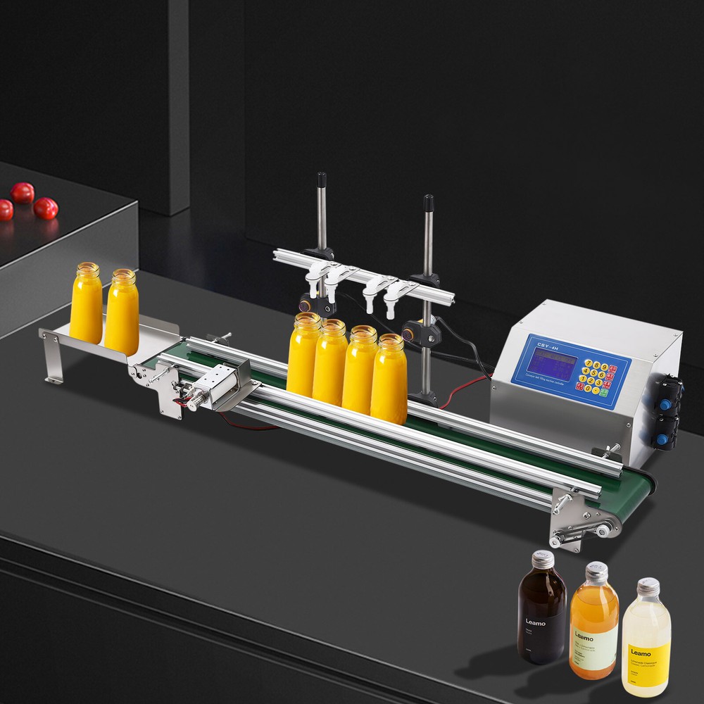 4-Head Automatic Liquid Filling Machine for 10-500ml Bottles