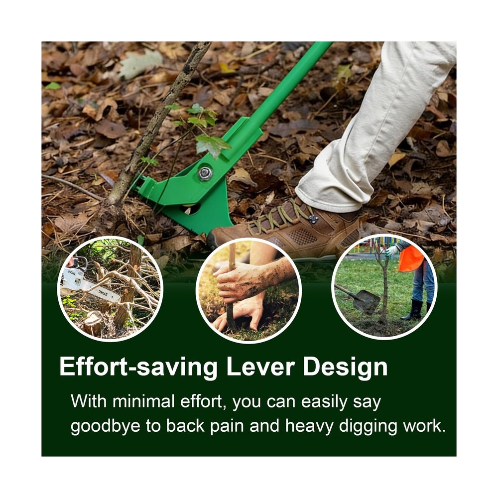 Large Sapling Puller, Heavy-Duty High-Leverage Uproots Tree Puller Tool Fully...