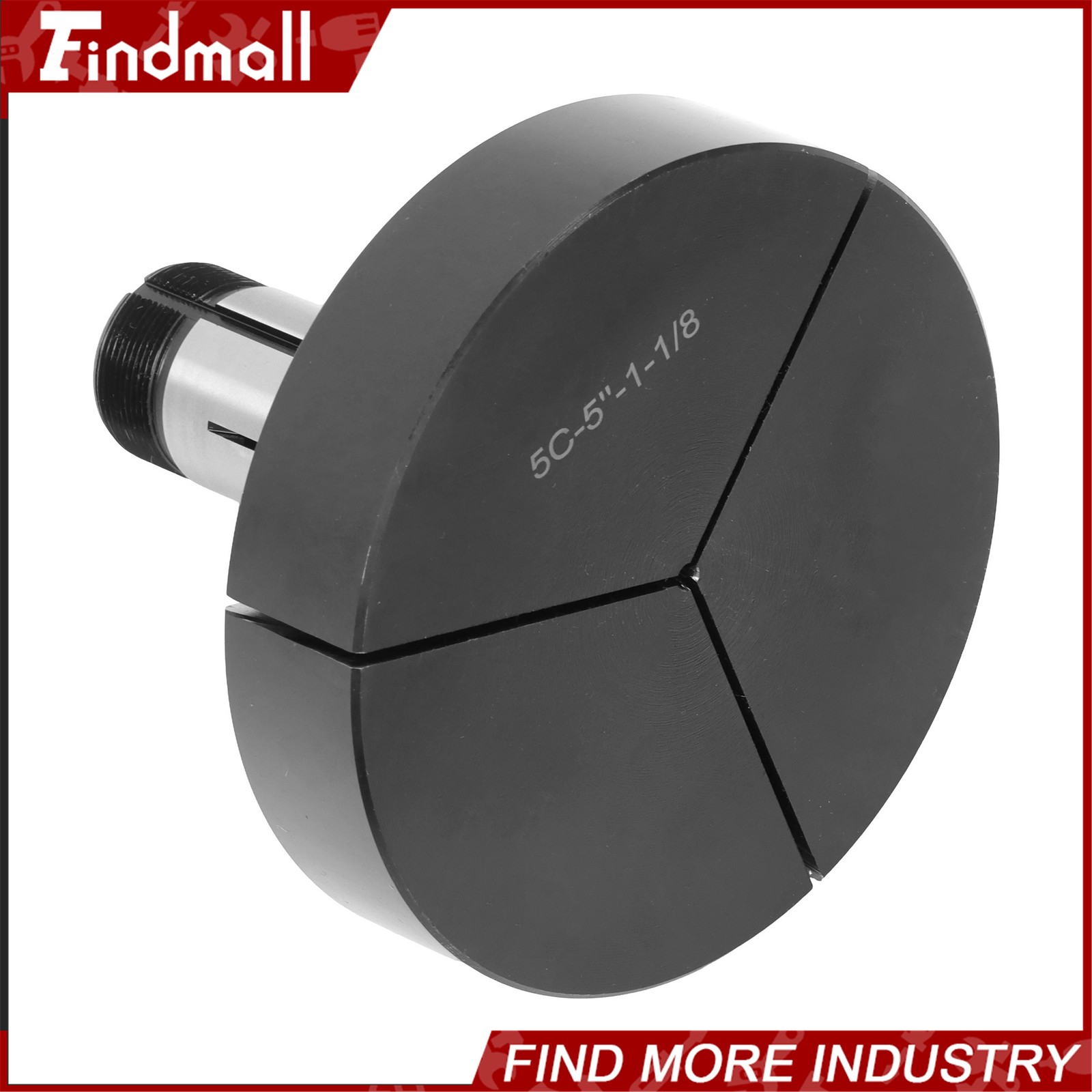 Findmall 5 Inch 5C Step Collet 1-1/8 Bore Precision Ground Steel Lathe Tool