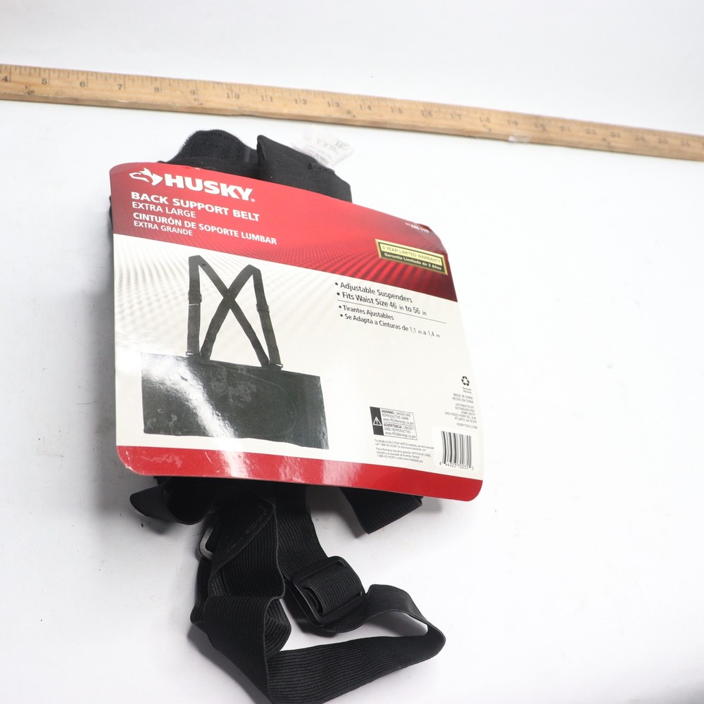 Husky Black Work Back Brace Support Belt Extra Large