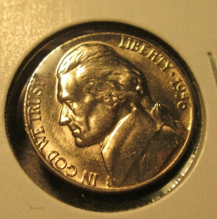 1956 JEFFERSON NICKEL  GEM BU    BB