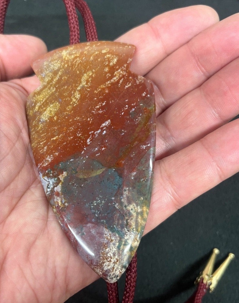 Fancy Jasper Western Bolo Tie