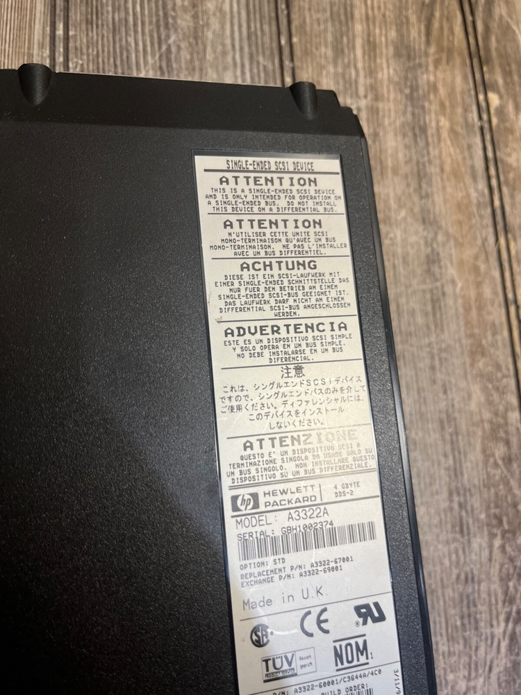 HP Single-Ended SCSI Device , Digital Data Storage - AS-IS- READ DESCRIPTION