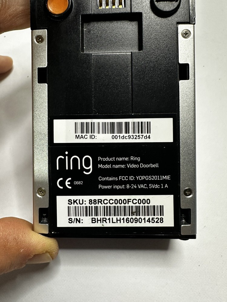 RING Wireless Video Doorbell 1080p - Charging Cable - No Bracket