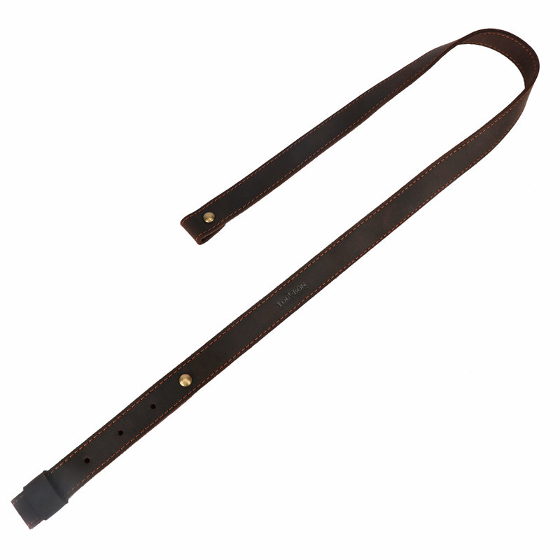 Tourbon Buffalo Leather Rifle Sling Shotgun Strap+Metal Swivels Set Shooting USA