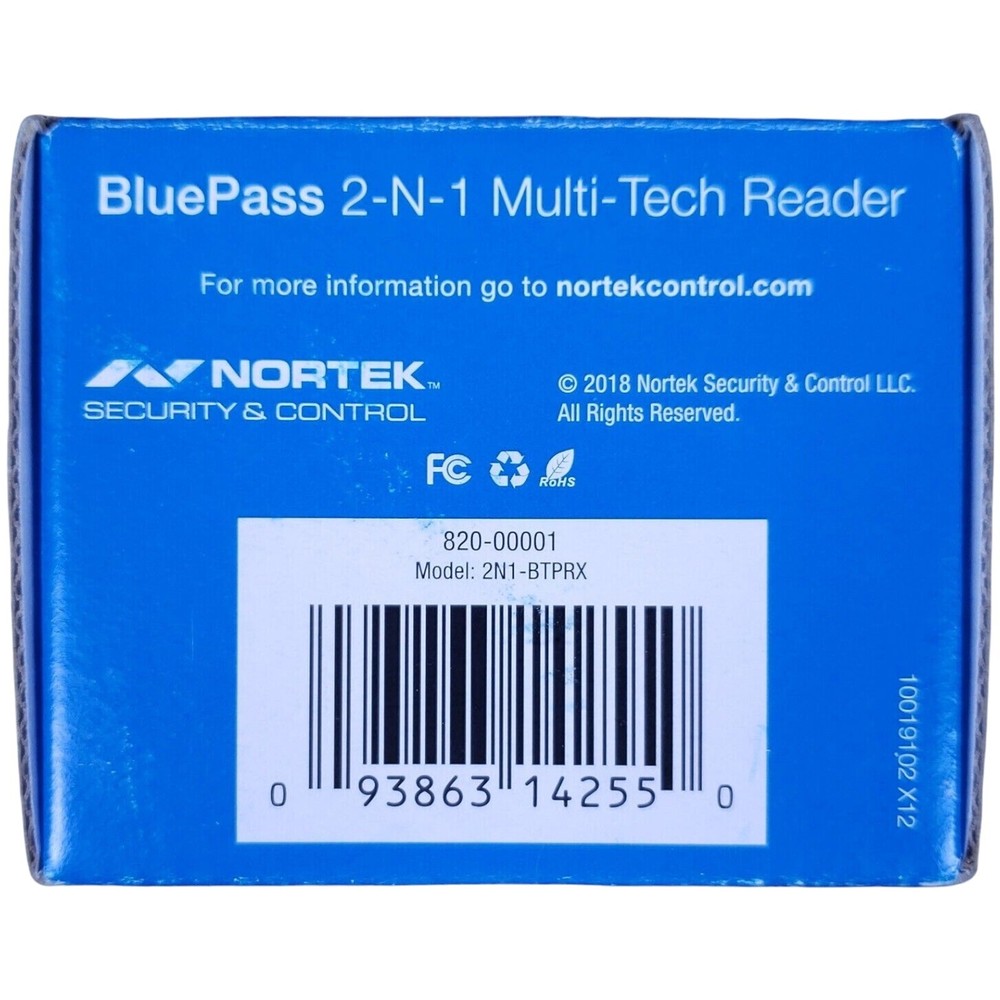 Linear BLUEPASS 2-N-1 Multi-Tech Access Reader 2N1-BTPRX 820-00001 Security NIB
