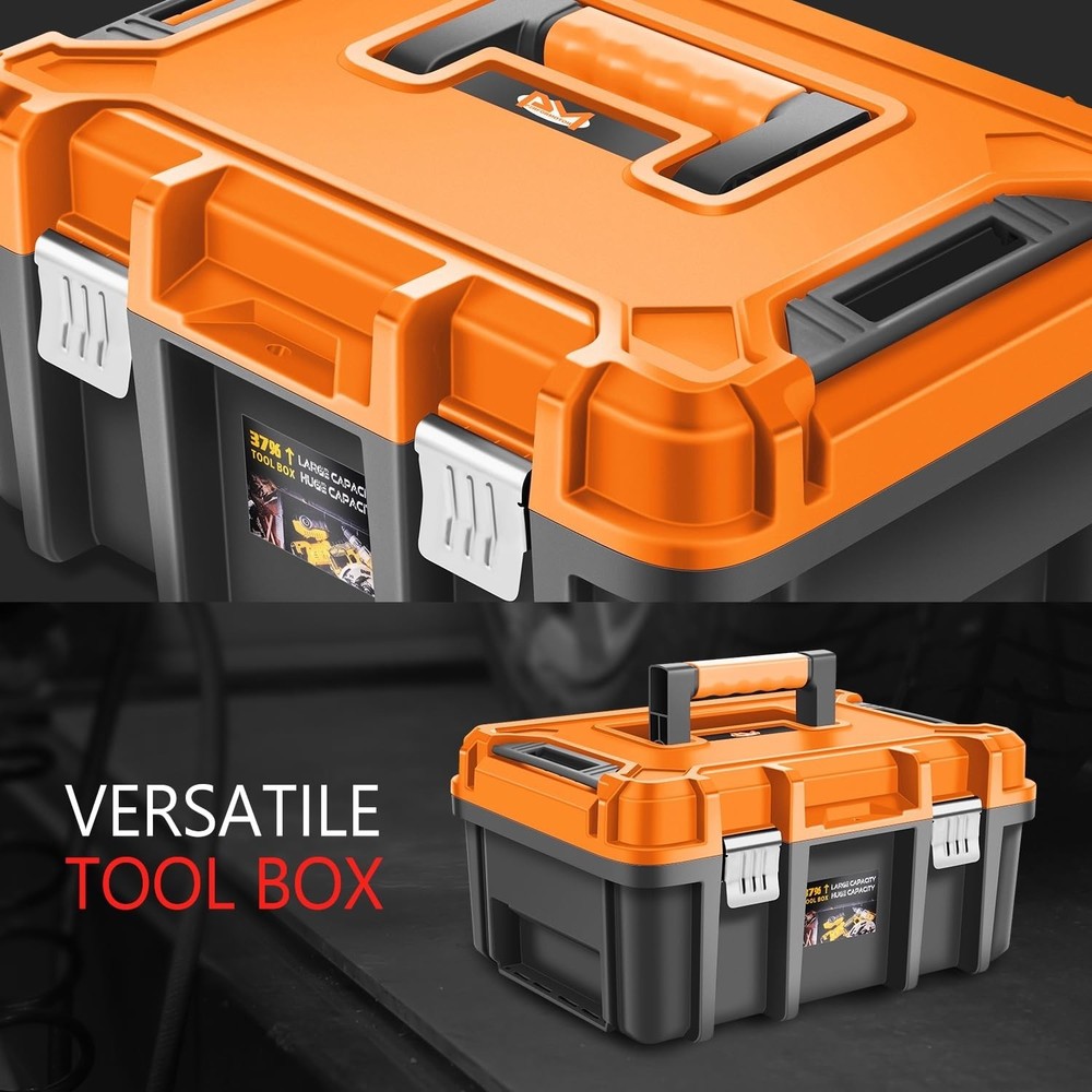 PM PERFORMOTOR 2pcs Tool Boxes Set - Lockable Organizer Storage Portable Tool...