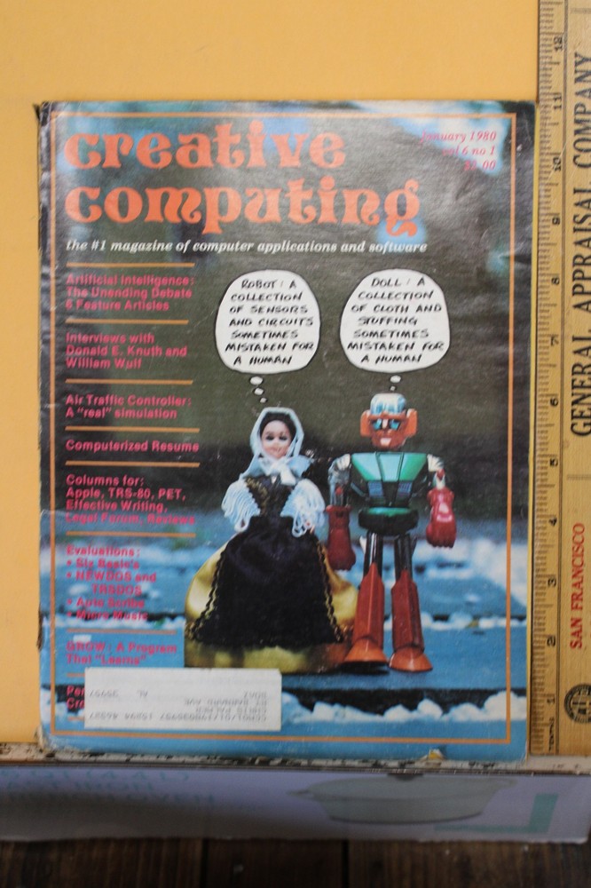 1980 Creative Computing Magazine AI Robots Donald Knuth William Wulf TRS-80
