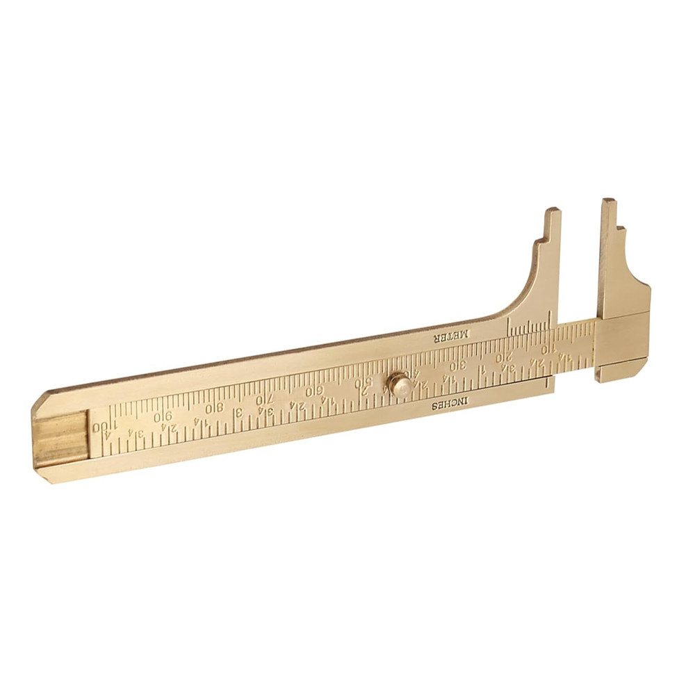 Vernier Caliper, Double Scale Brass Micrometer Sliding, 100Mm