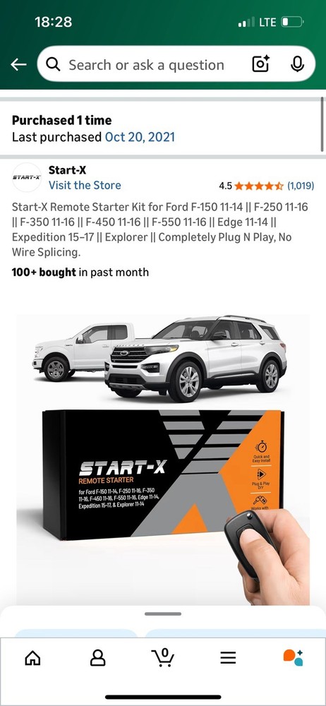 Start-X Remote Starter for Select Ford models