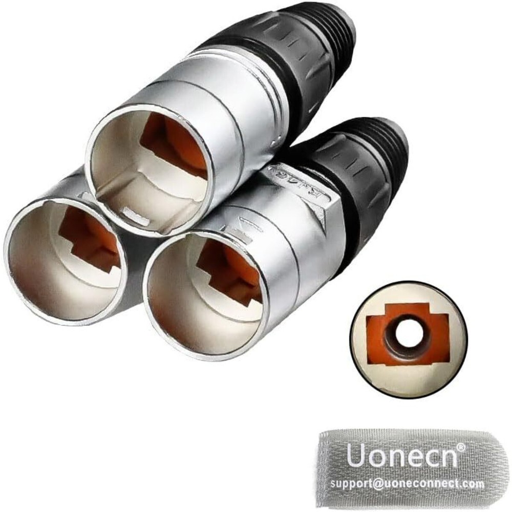 Uonecn RJ45 Connectors IP65 Ethernet Cable Waterproof Plug Panel Mount Shielded