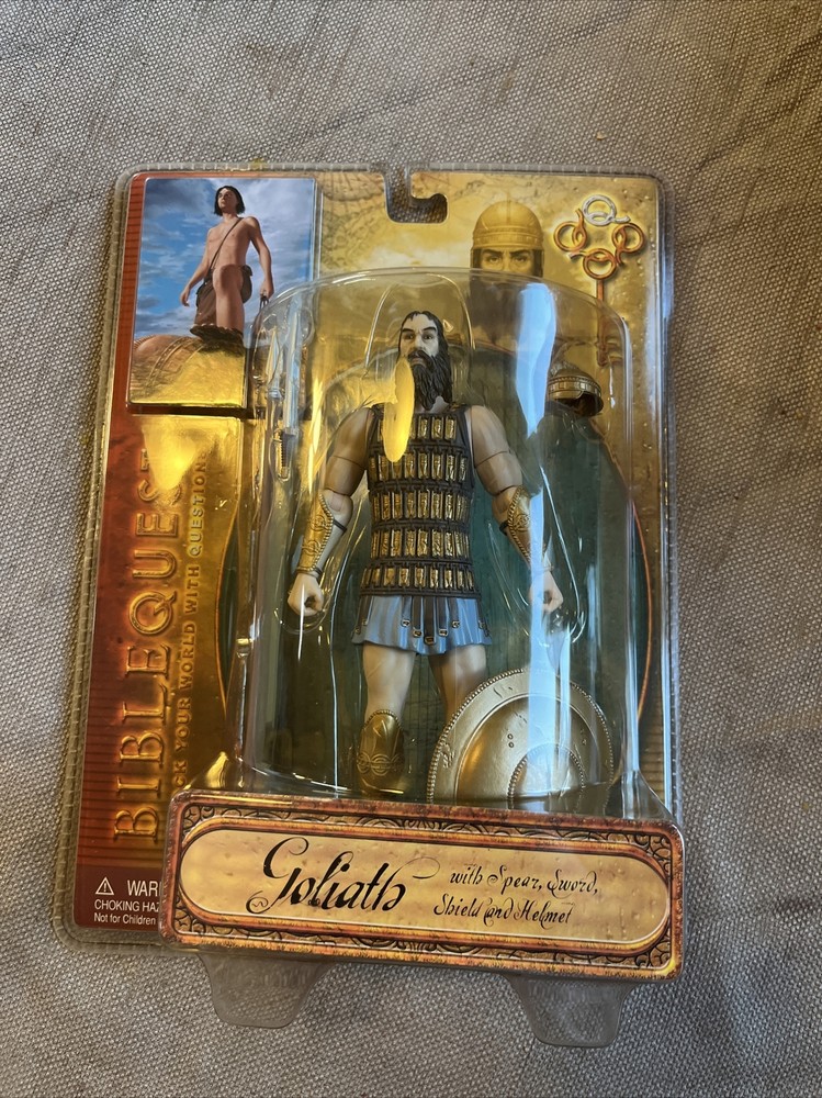 Discover BibleQuest Goliath Action Figure Posable Moveable EUC 2006 BQ