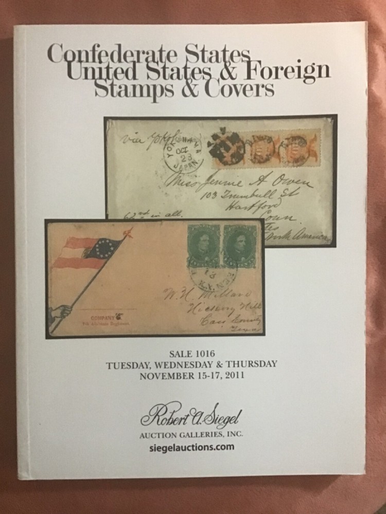 Siegel 1016 C.S.A., U.S. & Foreign Stamps And Covers Confederate