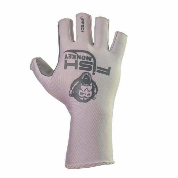 Fish Monkey Half Finger Guide Glove Large FM11-LTGREY-L