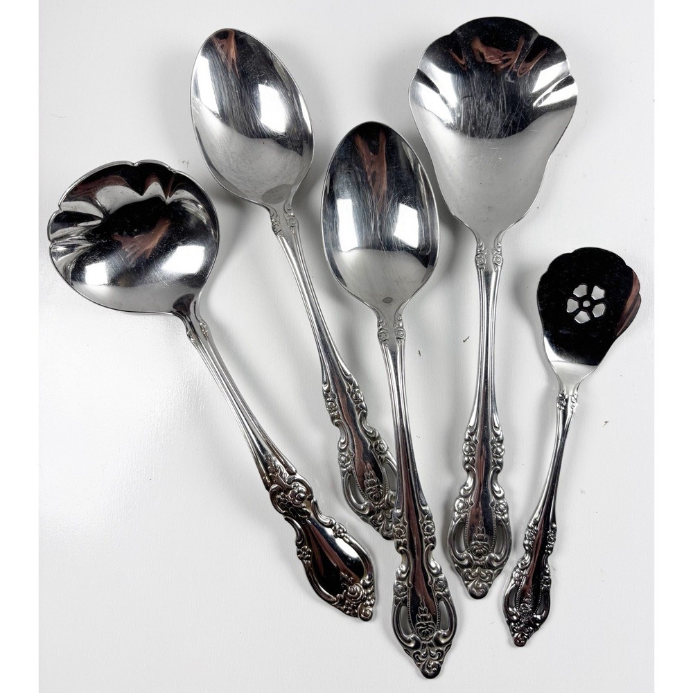 Oneida BRAHMS Community Stainless Flatware Hostess Serving 5 pc Mixed Lot