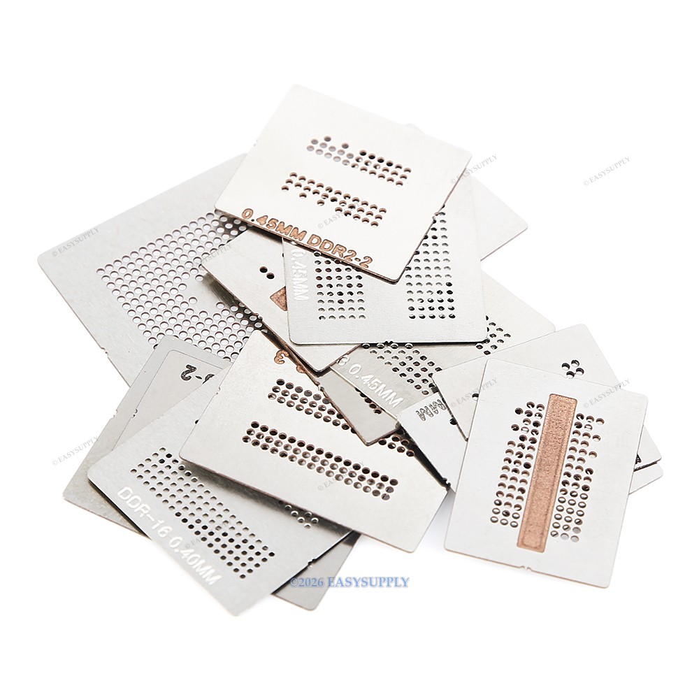 14Pcs BGA Heated Directly Reballing Stencils