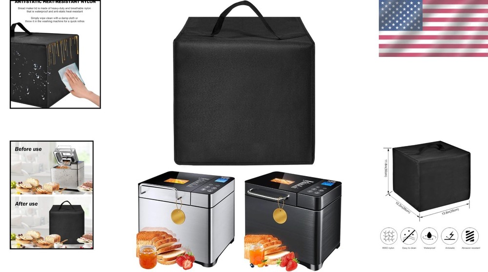 Bread Maker Cover Bread Machine Lid Protector Waterproof Heat-resistant Nylon