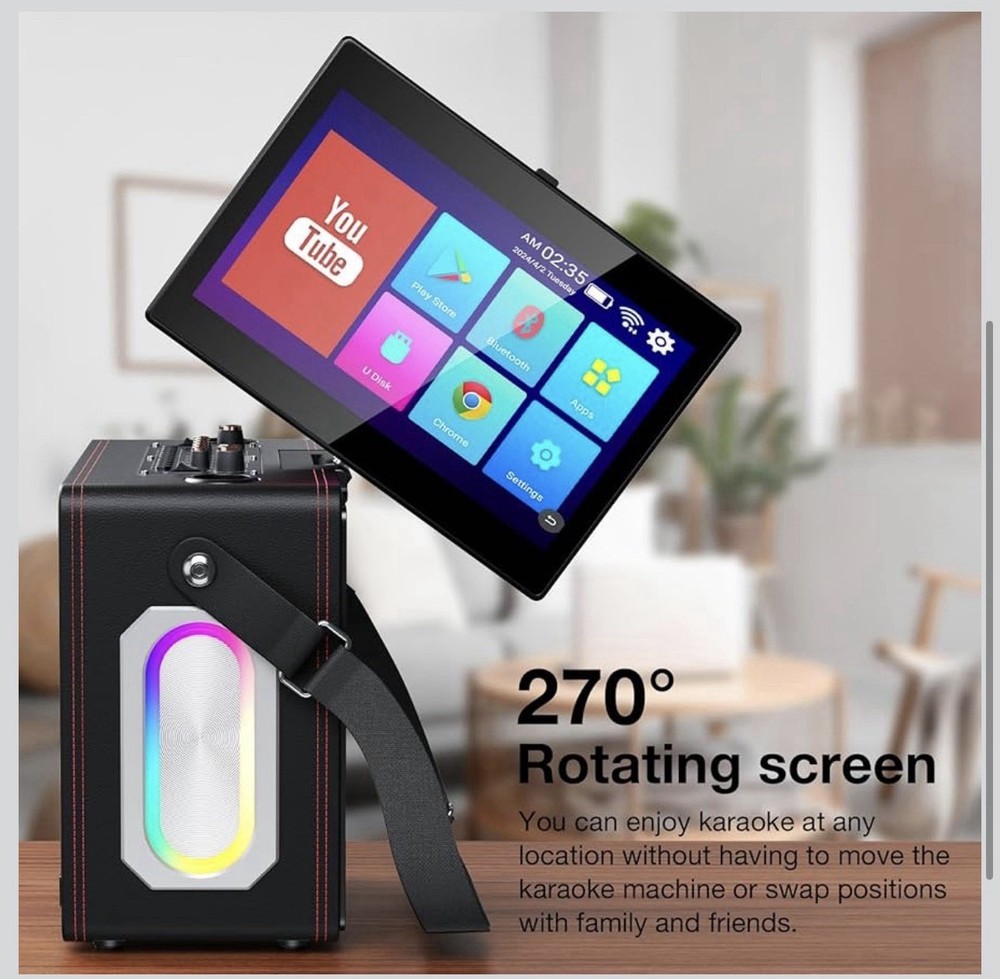 Smart Karaoke Machine with Lyrics Display, Built-in 14.0" Touch Screen