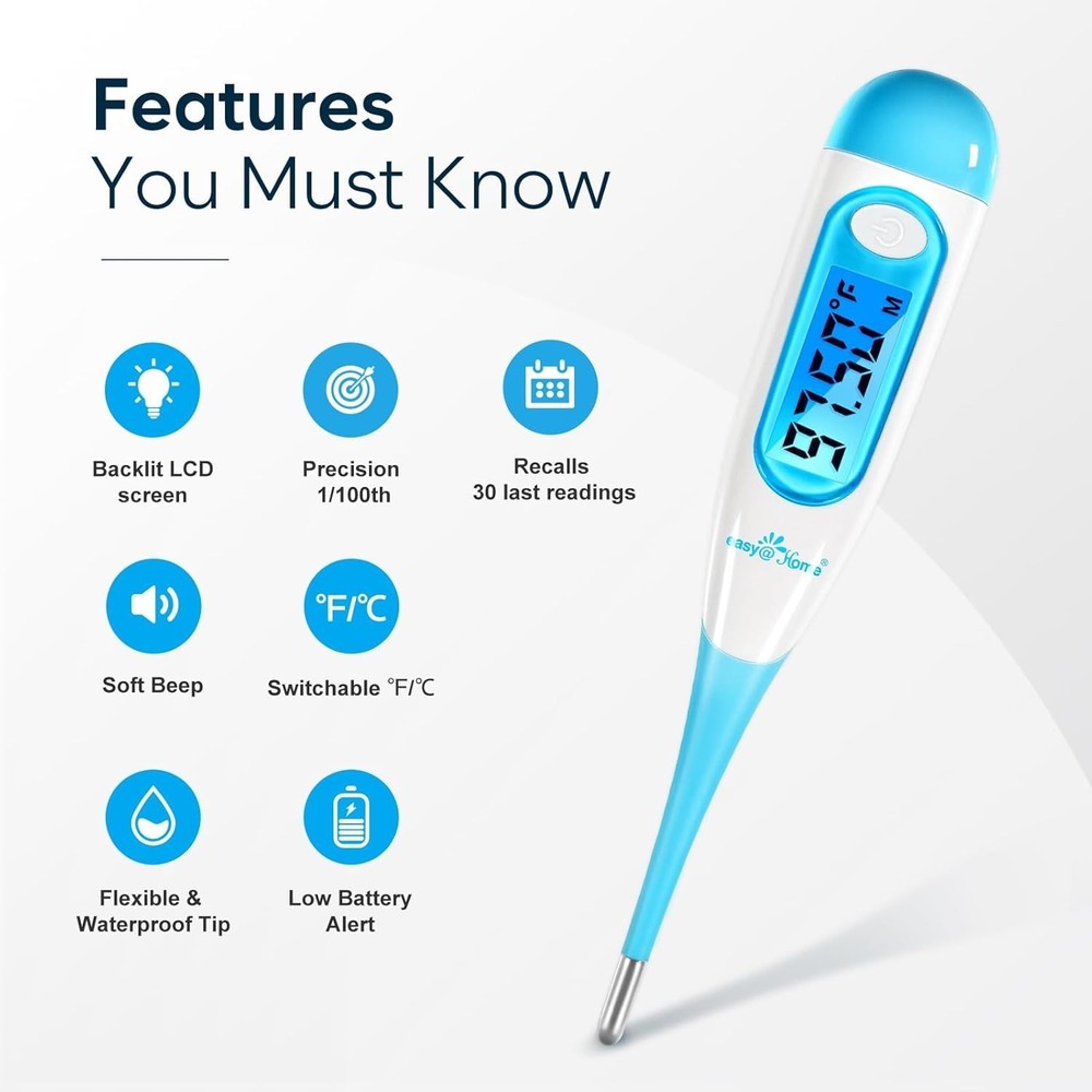 Digital Basal Thermometer for Ovulation: Backlight LCD Display 1/100th Degree...