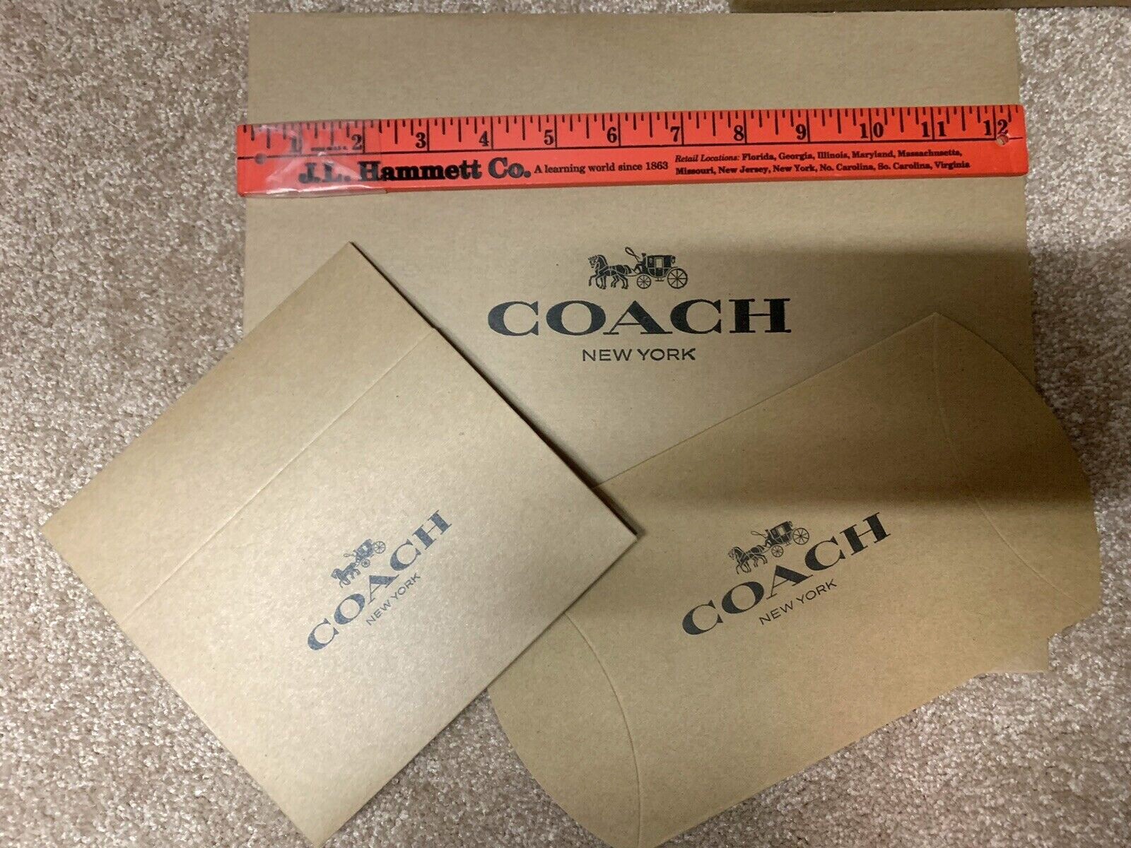 🎁BN Coach Brown Paper Shopping Bags~Gift Bags~Gift Boxes~Sticker Pick Size 🎁