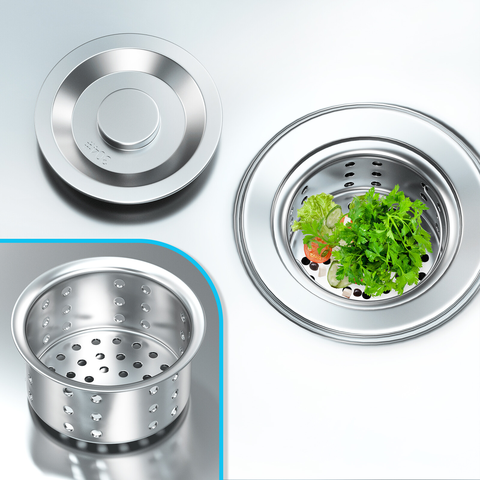 Utility Kitchen Sink Standing Stainless Steel Commercial Restaurant Laundry Sink