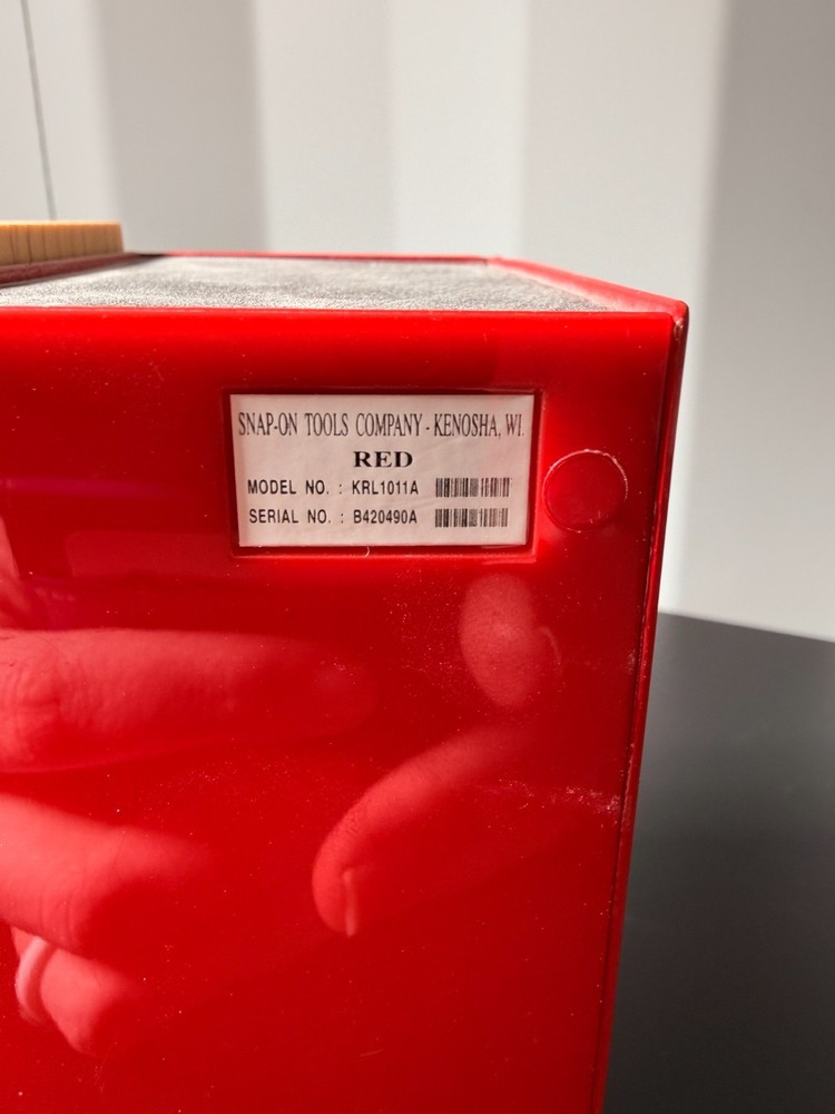 Snap On Tools Mini Rolling Tool Box Bank Red