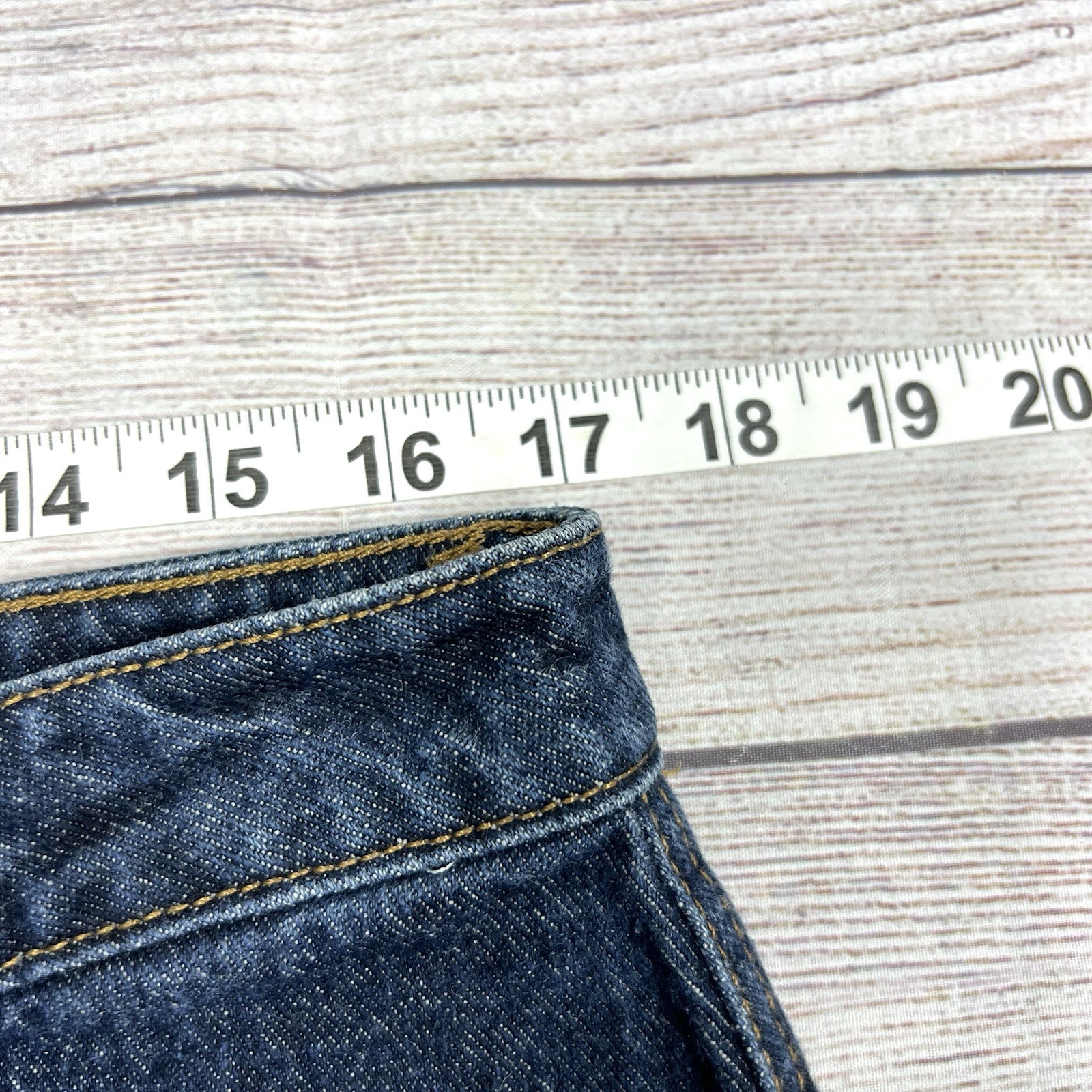 Vintage L.E.I Blue Denim Jean Mini Skirt Size 13 Y2K 90s Cotton Dark Wash