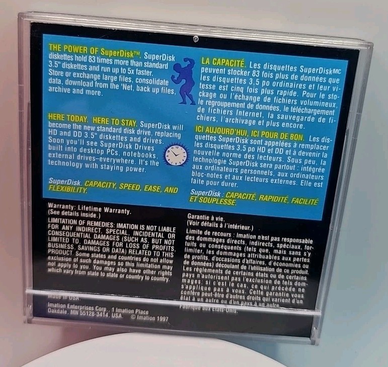 120MB Super Disk Performance Accelerator For Windows 95 Floppy Imation 3M LS 120