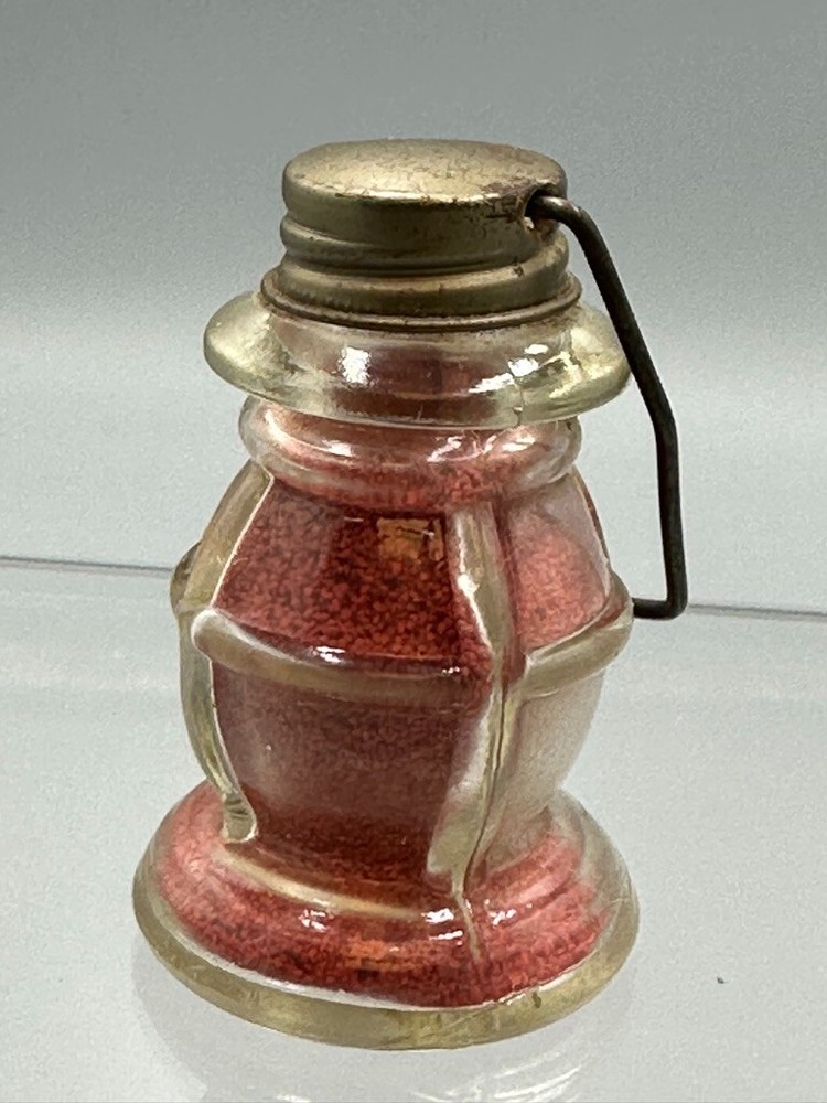 Vintage Stough LANTERN Figural Glass CANDY CONTAINER A&E 392