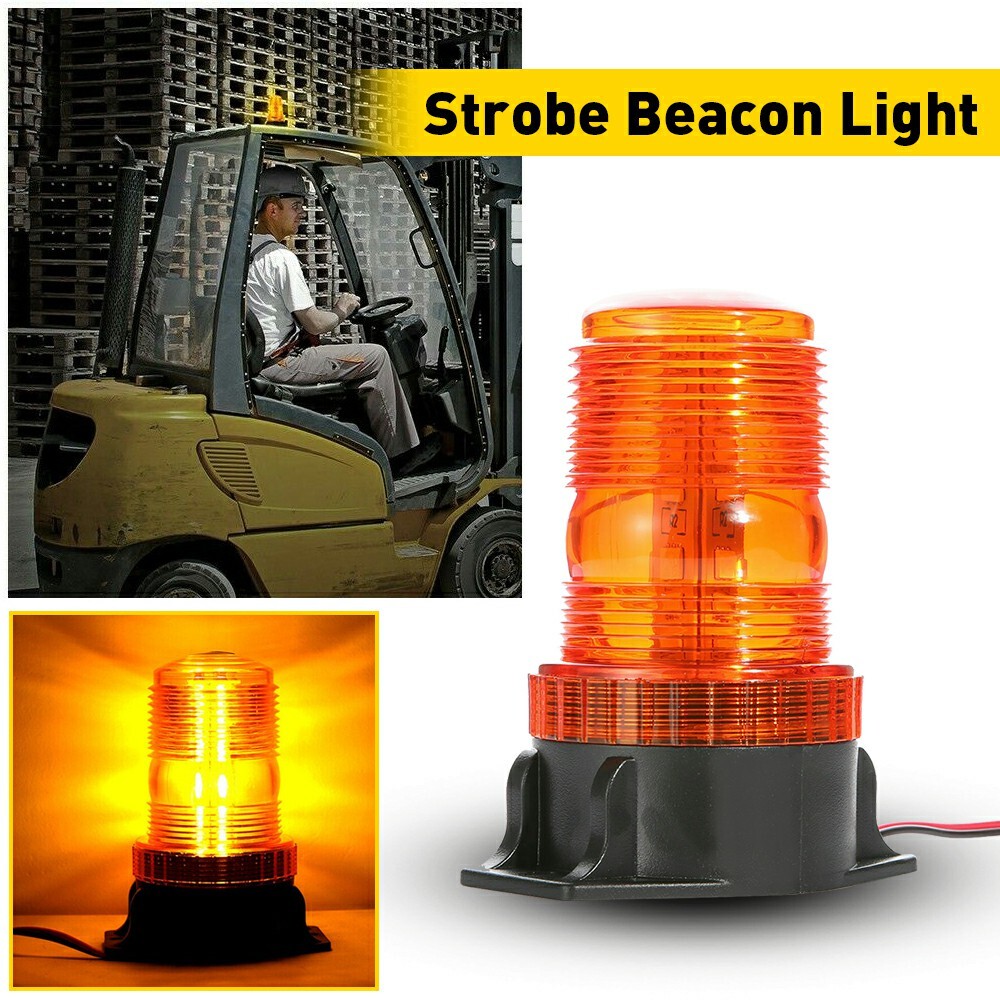 Amber 30LED Rotating Strobe Light Rooftop Flash Beacon 12V-24V