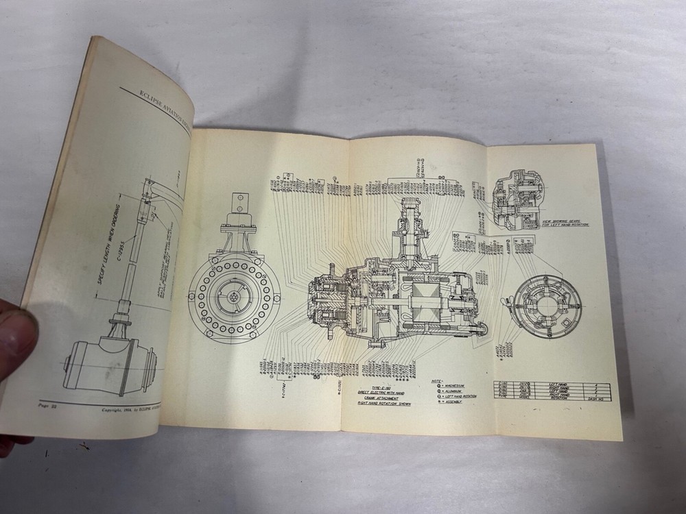 Vtg Eclipse Aviation No 20 Type E-160 Engine Starter Instruction Manual (A8)