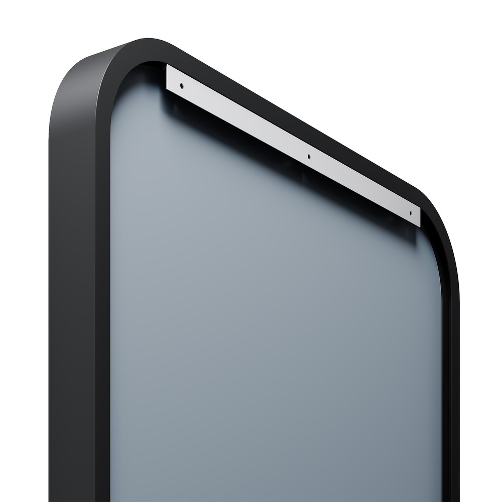 36" x 24" Bathroom Wall Mirror Rounded Corner Rectangle Vanity Mirror Black