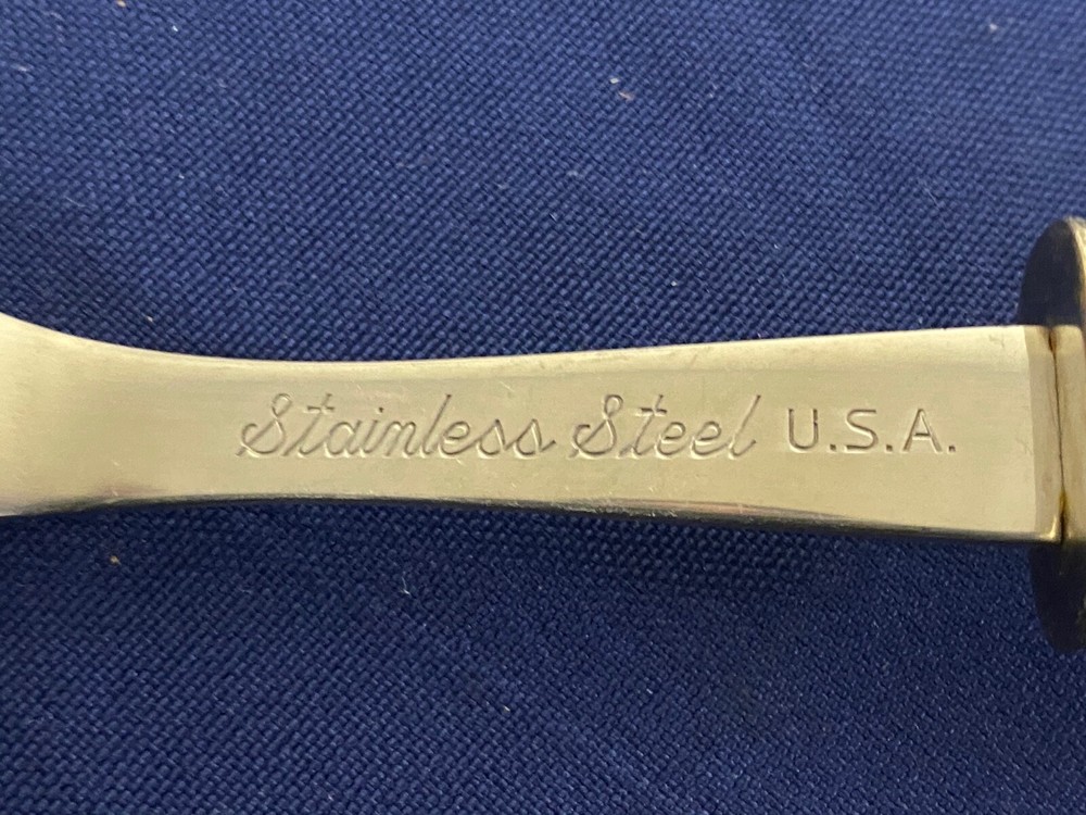 MCM Marbled Butterscotch Bakelite Two Pronged Fork A4 -164