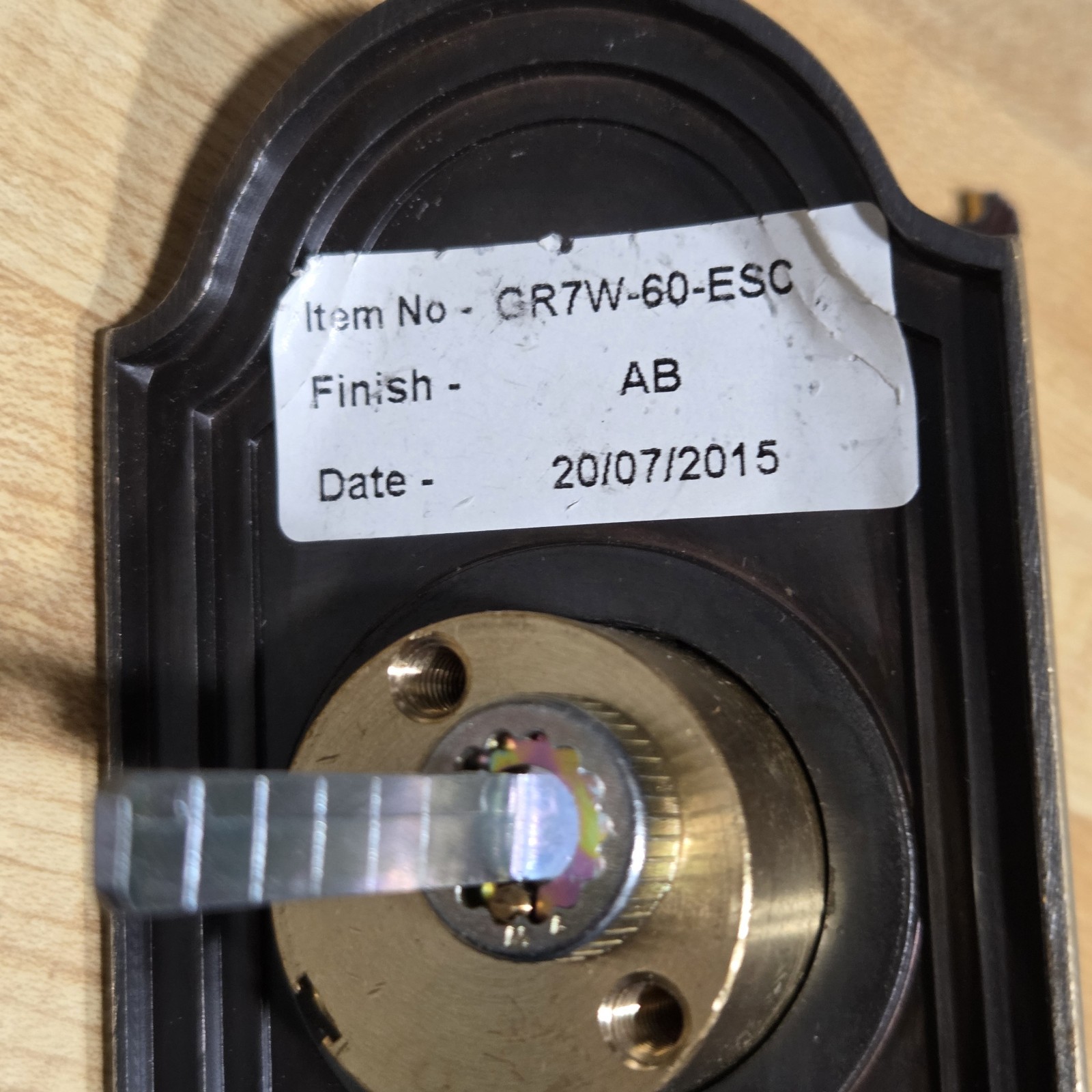 Grandeur Windsor CR7W-60-ESC Entry Door Lever Set Antique Brass AB RH w Deadbolt