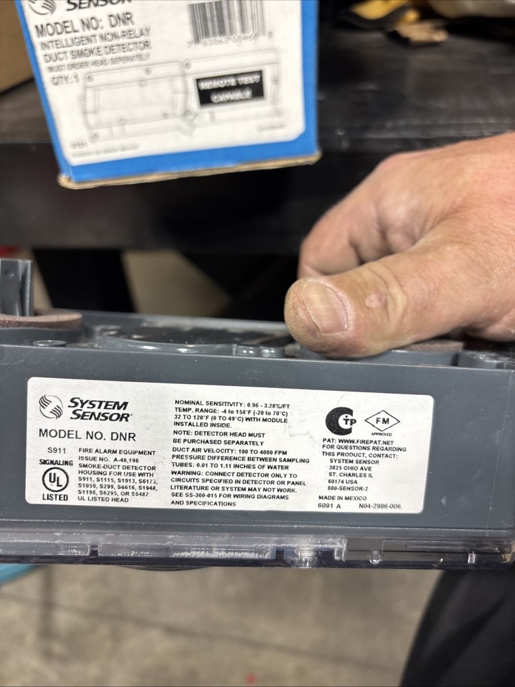 System Sensor DNR Intelligent Non-Relay Duct Smoke Detector Remote Test Capable