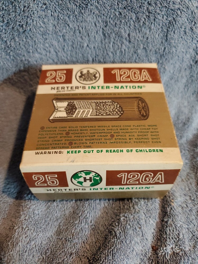 Vintage Herter’s Inter-Nation 12 GA EMPTY Shot Shell Box