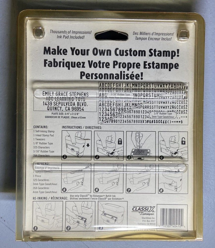 Xstamper Self-inking Custom Message Stamp Kit - Custom Message Stamp - 0.19"