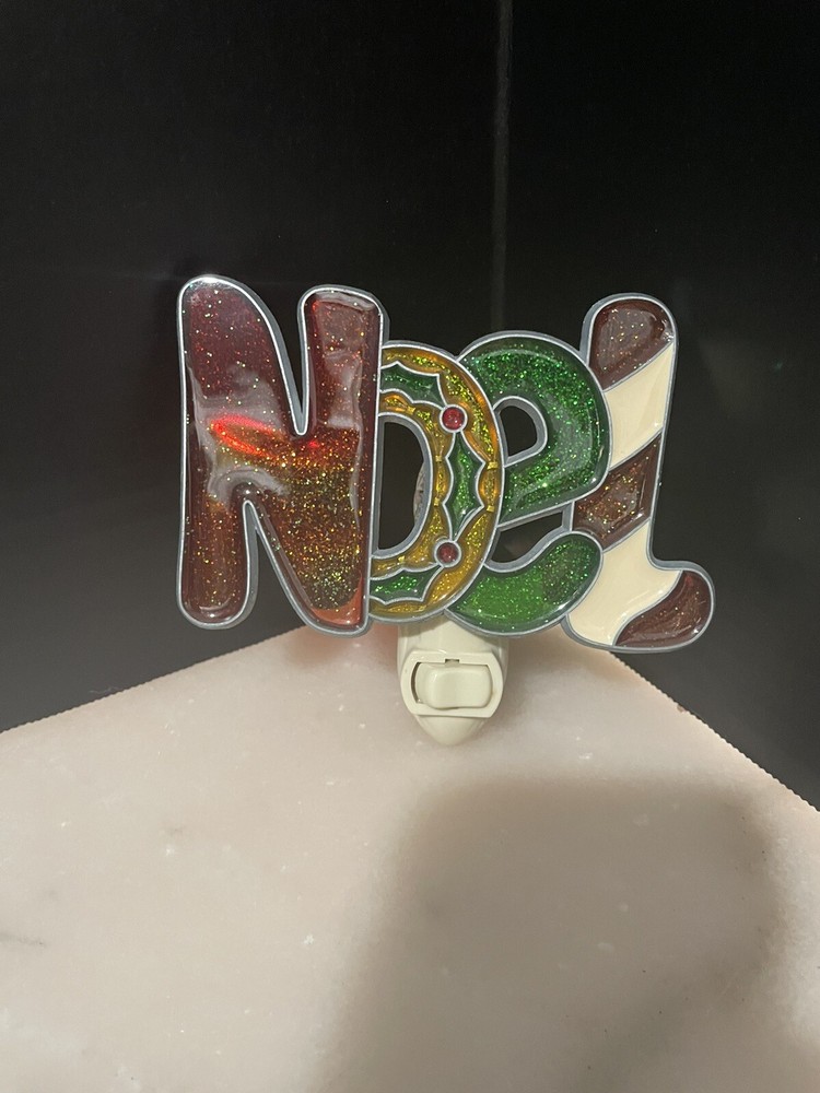 Vintage NOEL Suncatcher Night Light
