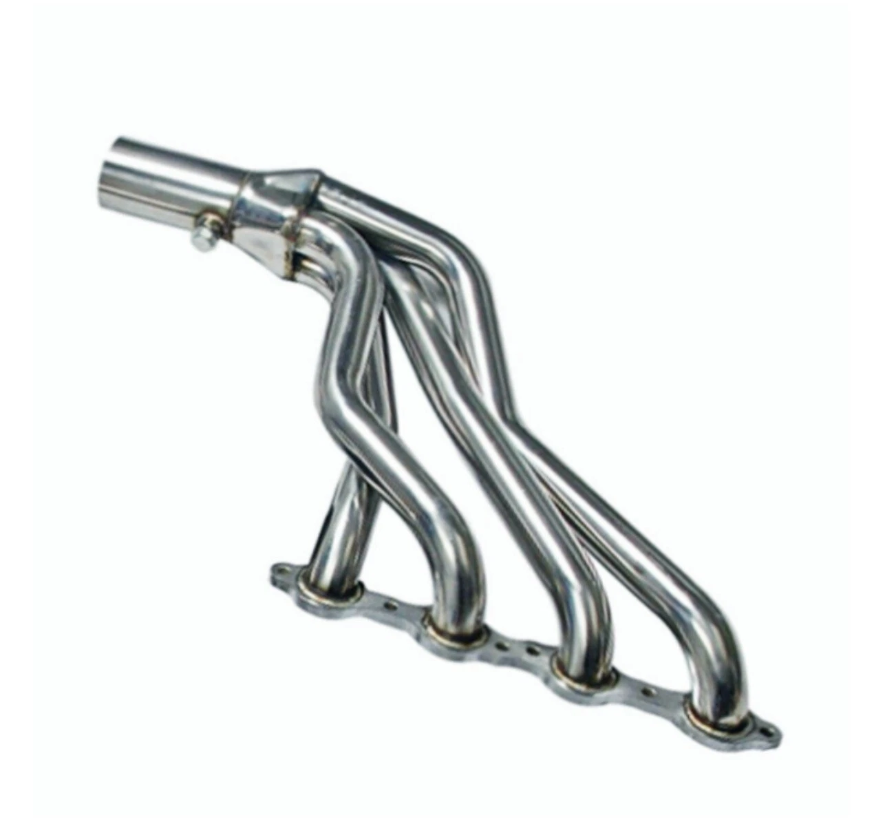 SS Polished Long Tube Exhaust Header+Y Pipe Fit 99-06 Chevy GMC GMT800 4.8 5.3