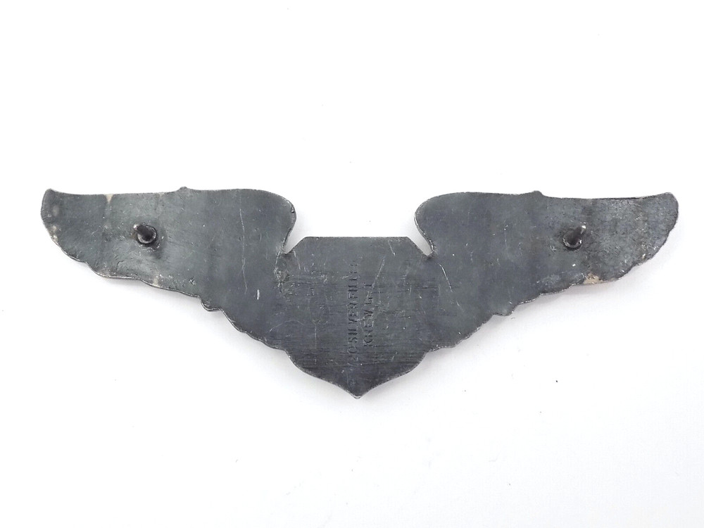 Original Vietnam War USAF Navigator/Observer 3" Wings Silver-Filled