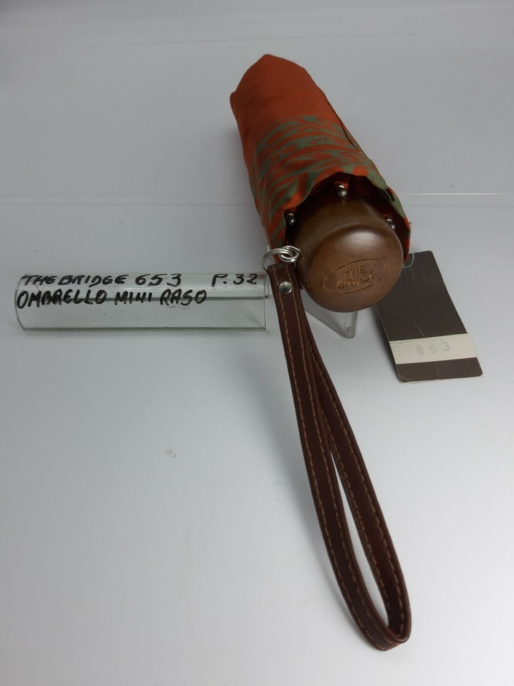 Unisex Mini Umbrella - Technofibre - Rust/Green - Cod.653 - The Bridge