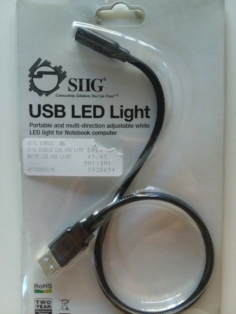 SIIG USB LED light portable multi-direction adjustable White LED notebook device